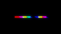 Neon Glitch Shapes - Horizontal Color Bars
